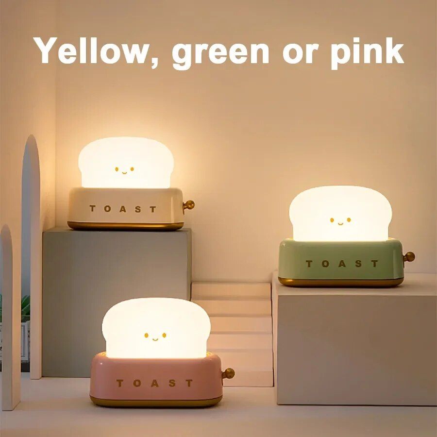 Charming Toaster Cartoon LED Night Light