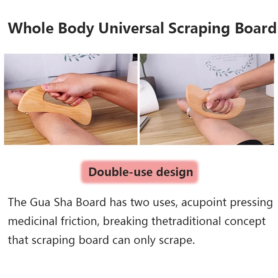 Wooden Gua Sha Massage Therapy Tool for Full Body Relaxation and Slimming