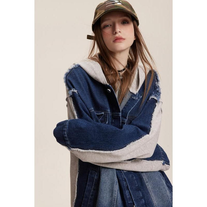 Women's Hoodied Denim Coat