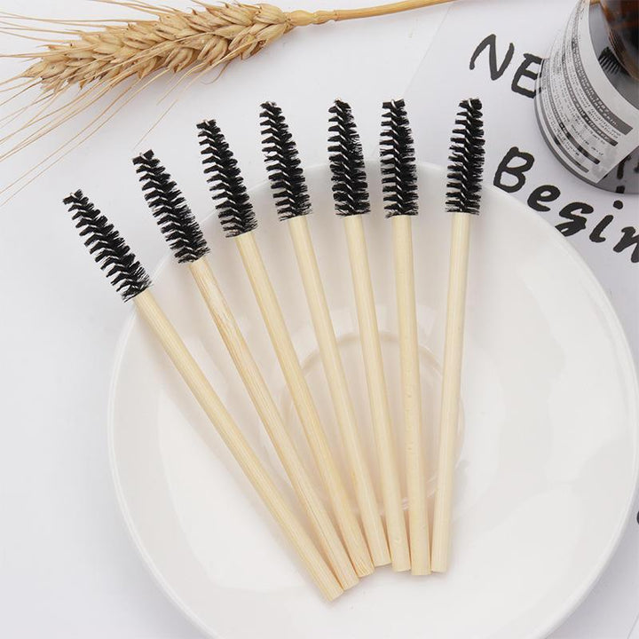 50 pcs Disposable Bamboo Eyebrow and Eyelash Brushes