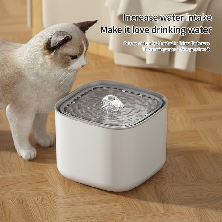 Electric Cat Water Fountain - 3L Large Capacity with USB Charging and Auto Filtration