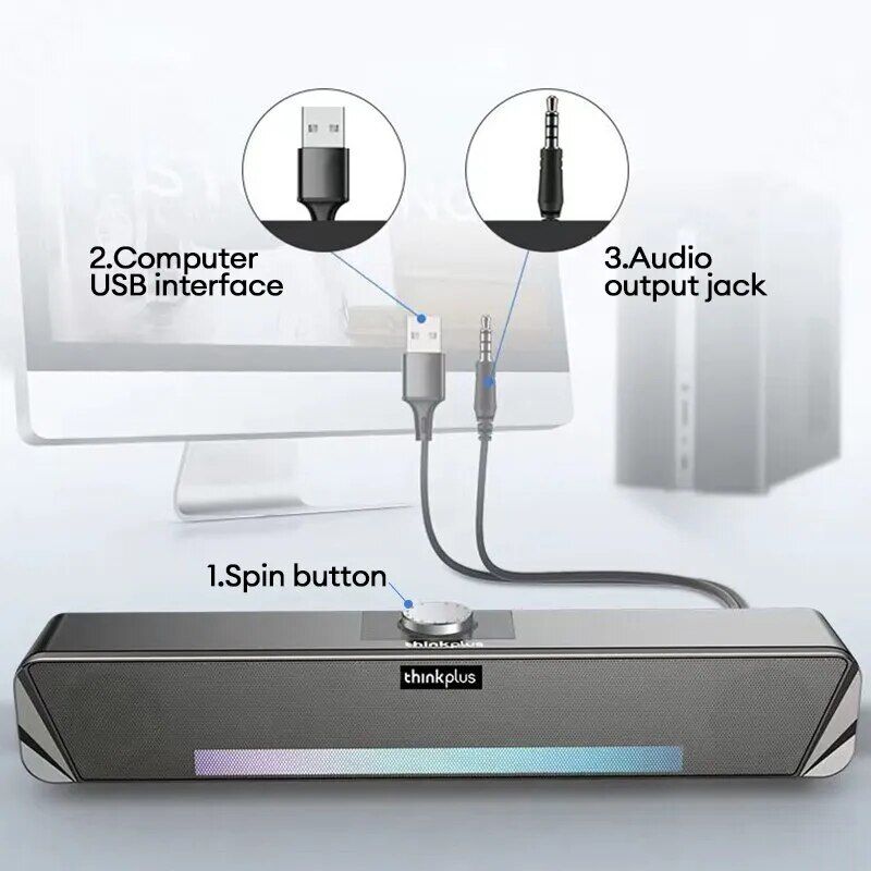 360° Home Movie Surround Sound Bar with Wired & Bluetooth 5.0 Connectivity