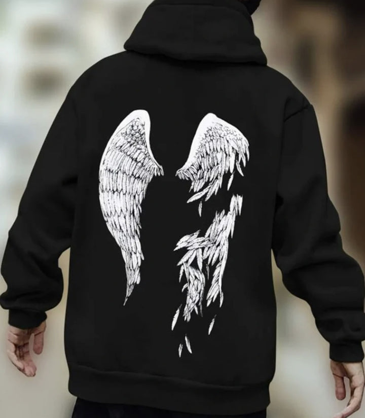 Dark Style Personalized Wings 3D Digital Printing Men's Hooded Sweater