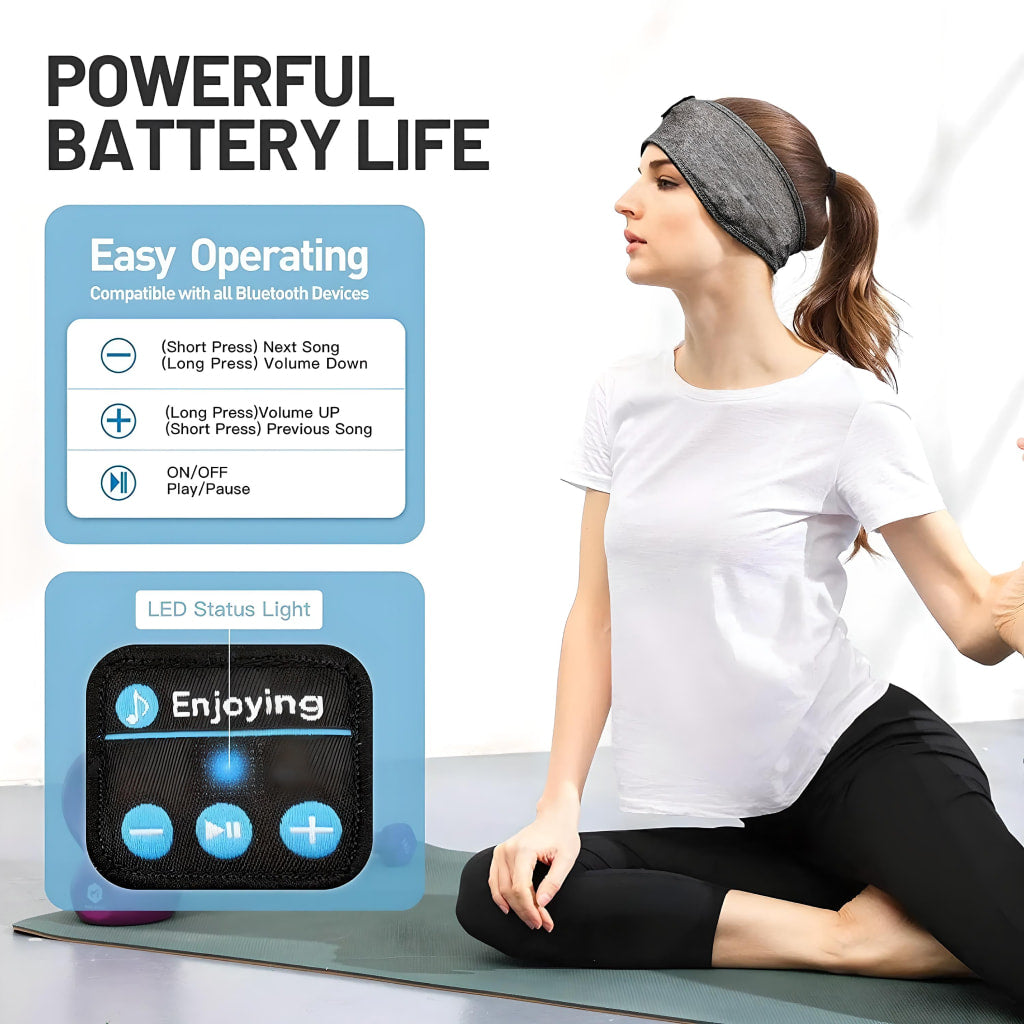 Wireless Bluetooth Sleep Headband with HD Stereo Speakers