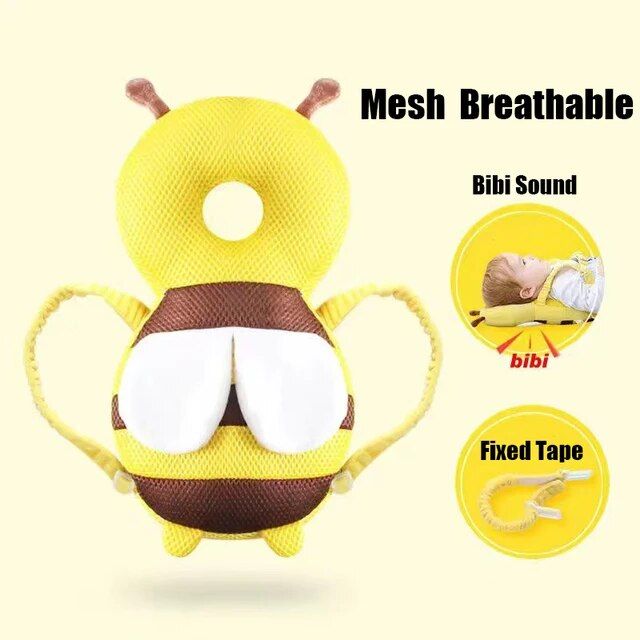 Cartoon Bee Baby Head Back Protector