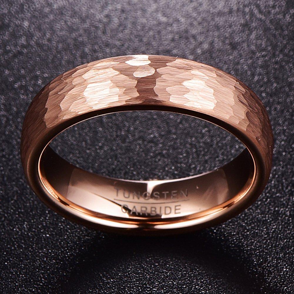 Rose Gold Faceted Ring 4MM Wide