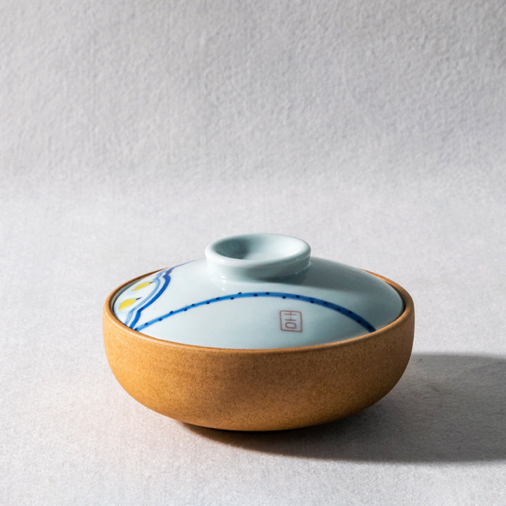 Household Ceramic With Lid Cubilose Bowl