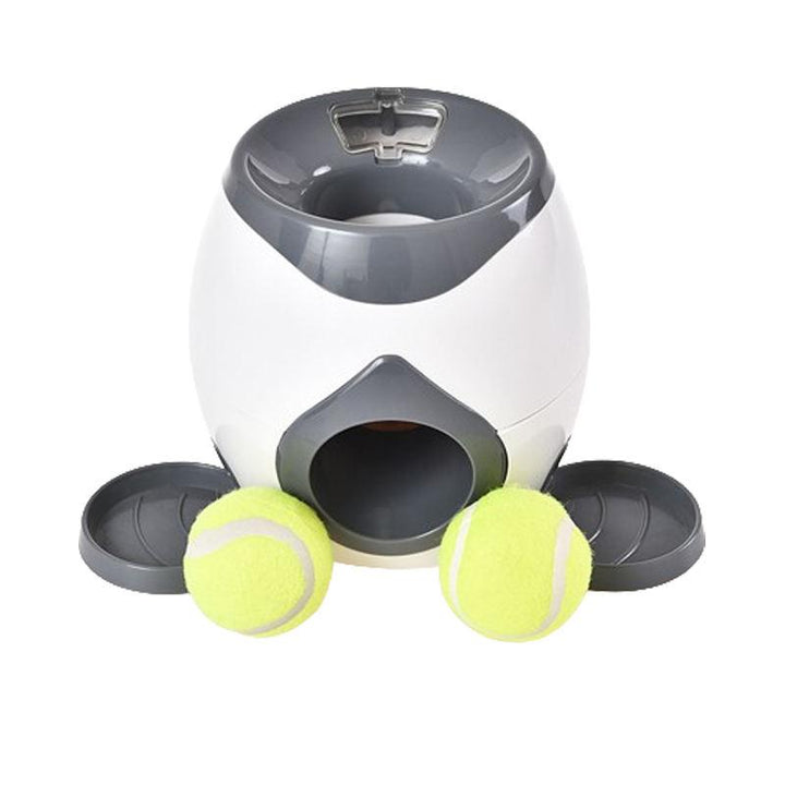 2-in-1 Interactive Dog Tennis Launcher & Treat Dispenser Toy