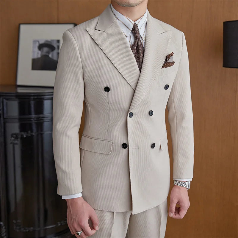 High Quality Double Breasted 2-Piece Men's Suit