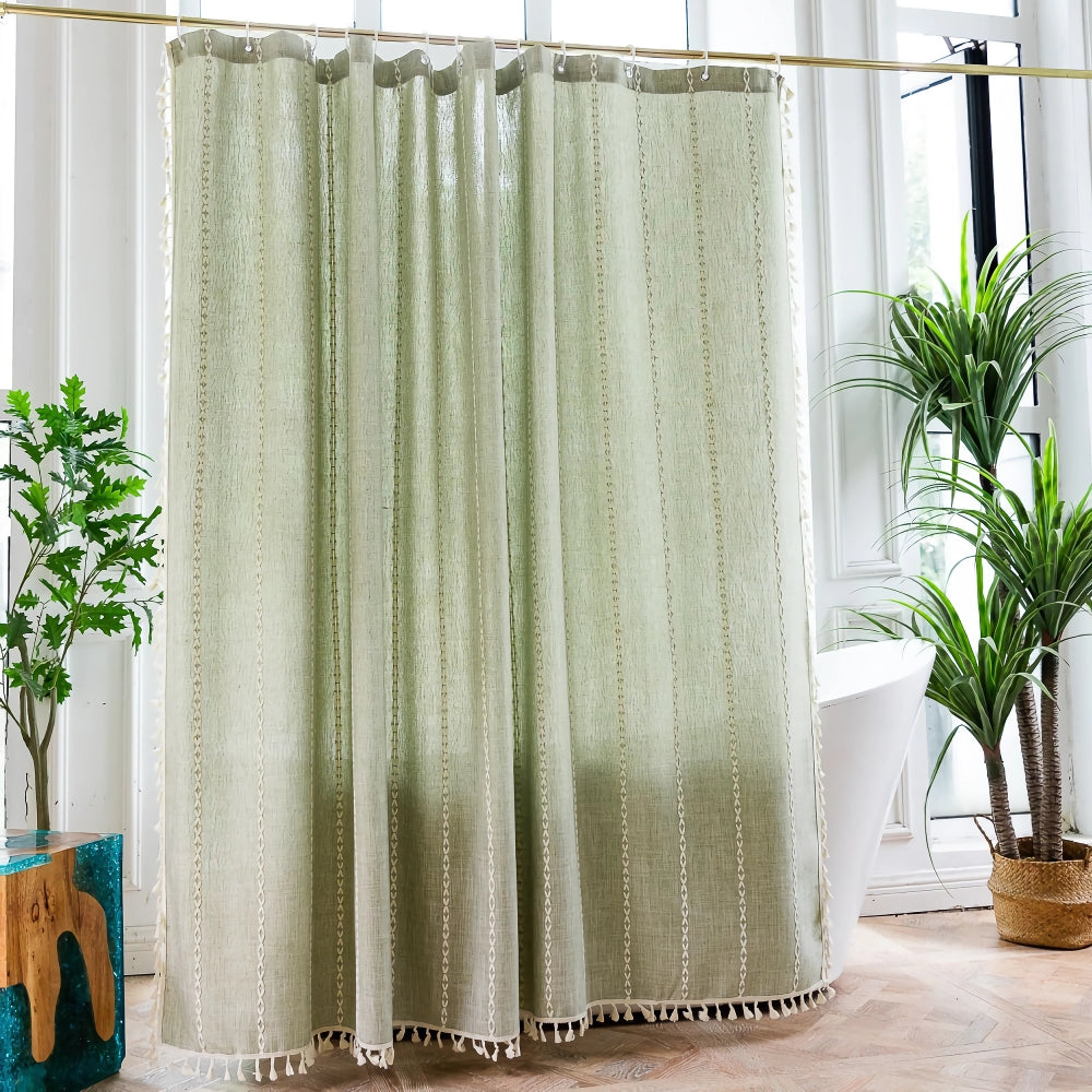 Bohemian Tassel Shower Curtain