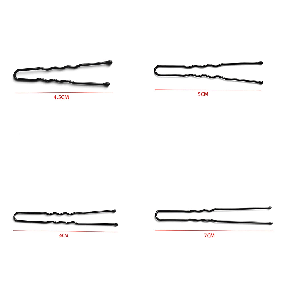 50-Pack Black Plated U-Shape Hairpins