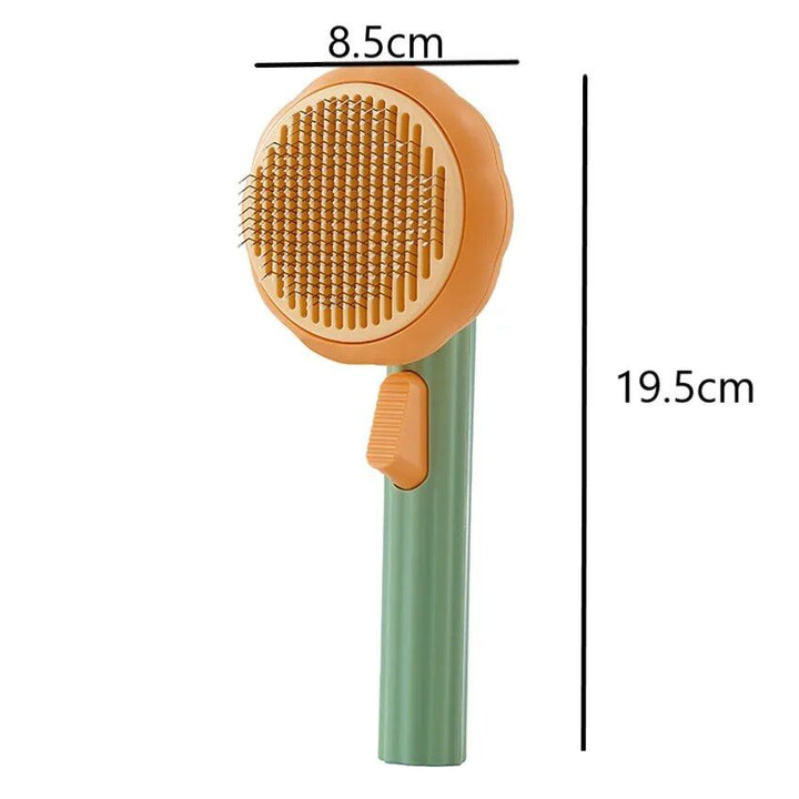 Pumpkin Cat & Dog Grooming Brush – Self-Cleaning, Tangle-Free Pet Hair Remover Comb