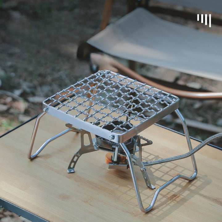 Folding Portable Stainless Steel Campfire Grill Stand