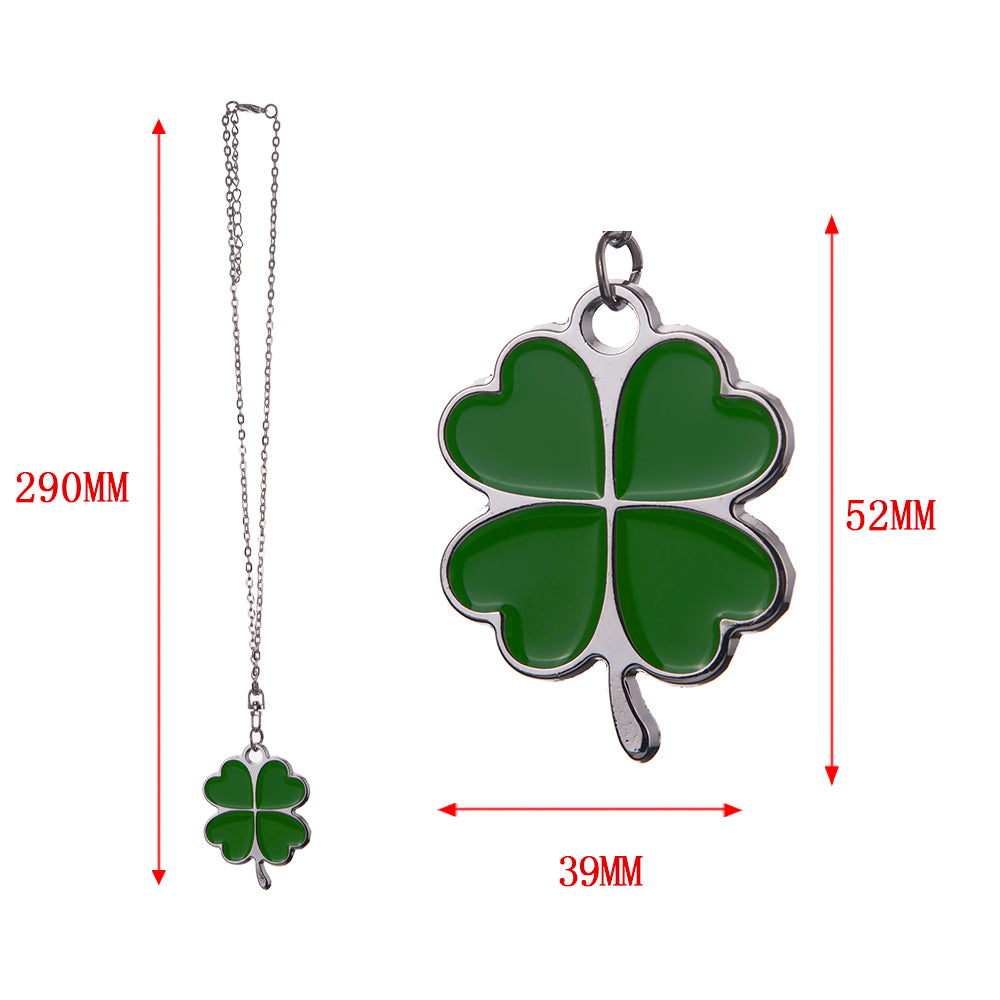 Lucky Green Leaf Car Rearview Mirror Charm Pendant