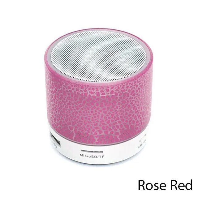 Compact Dazzling LED Bluetooth 4.1 Speaker: Wireless, HD Sound, Built-in Mic, and Portable
