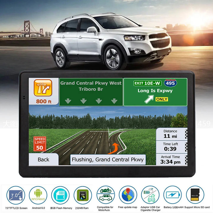 7-Inch GPS Navigation System with HD Touch Screen