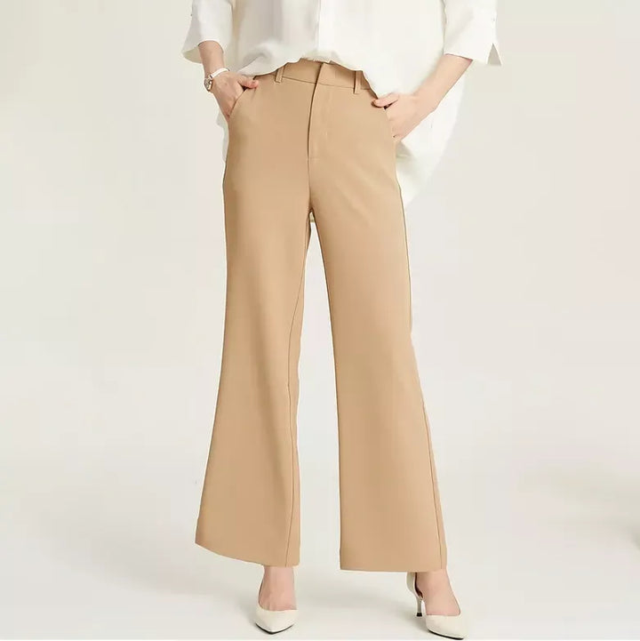 Elegant Office Lady Straight Trousers