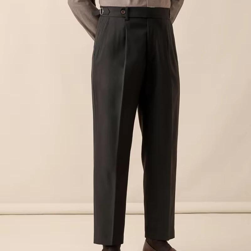 Men's Wool Blend Formal Ankle Pants