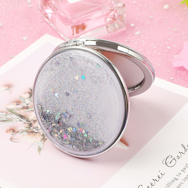 Flowing Sands Double-Sided Pocket Makeup Mirror