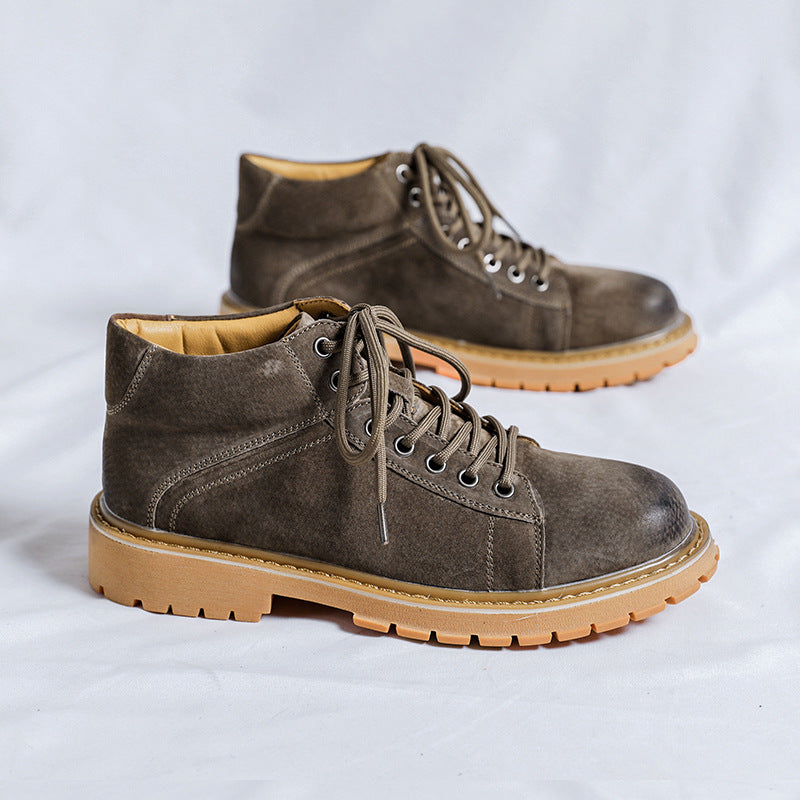 Men's Suede Ankle Boots for Outdoor and Work