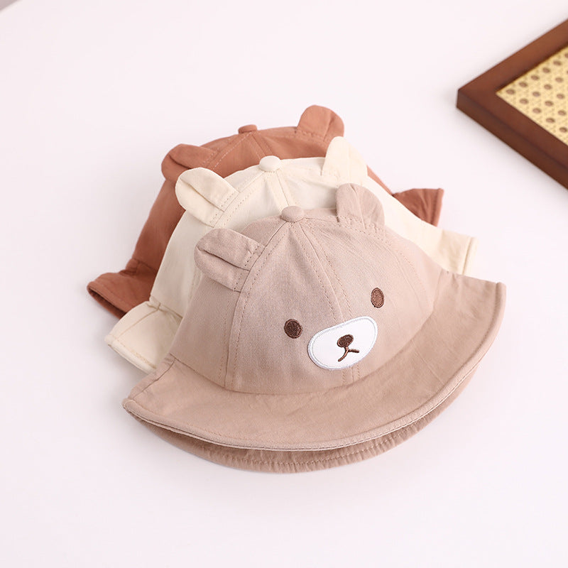 Kids Bear Decor Panama Bucket Hat