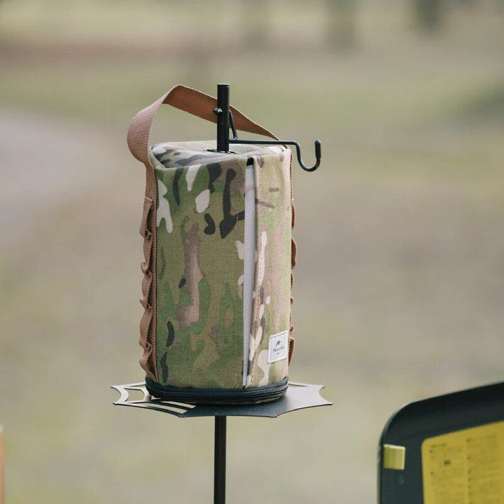 Compact Camouflage Outdoor Tissue Box - Portable, Durable, and Versatile for Camping