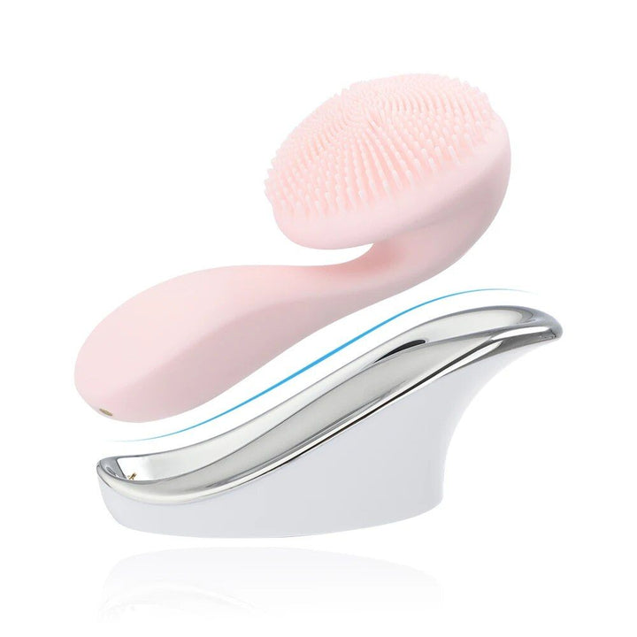 Electric Silicone Facial Cleansing & Massage Brush with Magnetic Charging