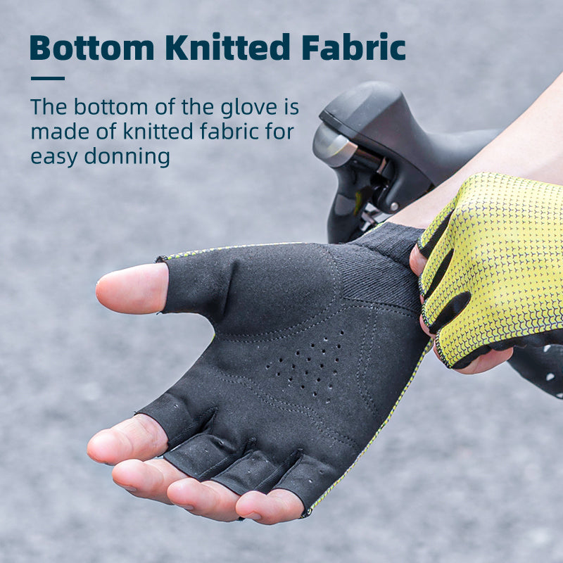 Summer Cycling Gloves - Half-Finger, Breathable, High-Elasticity, Lightweight