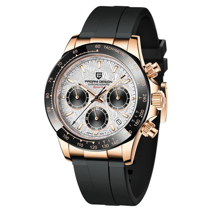 Luxury Men's Sport Chronograph Watch with Meteorite Dial