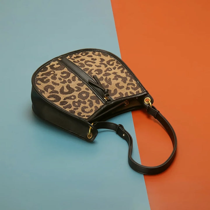 Leopard Saddle Shoulder Bag