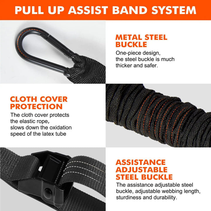 Elastic Pull-up Trainer with Adjustable Resistance Bands