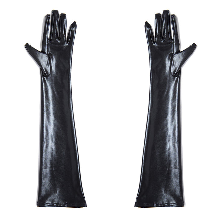 Stage Performance Nightclub Ladies PU Leather Gloves