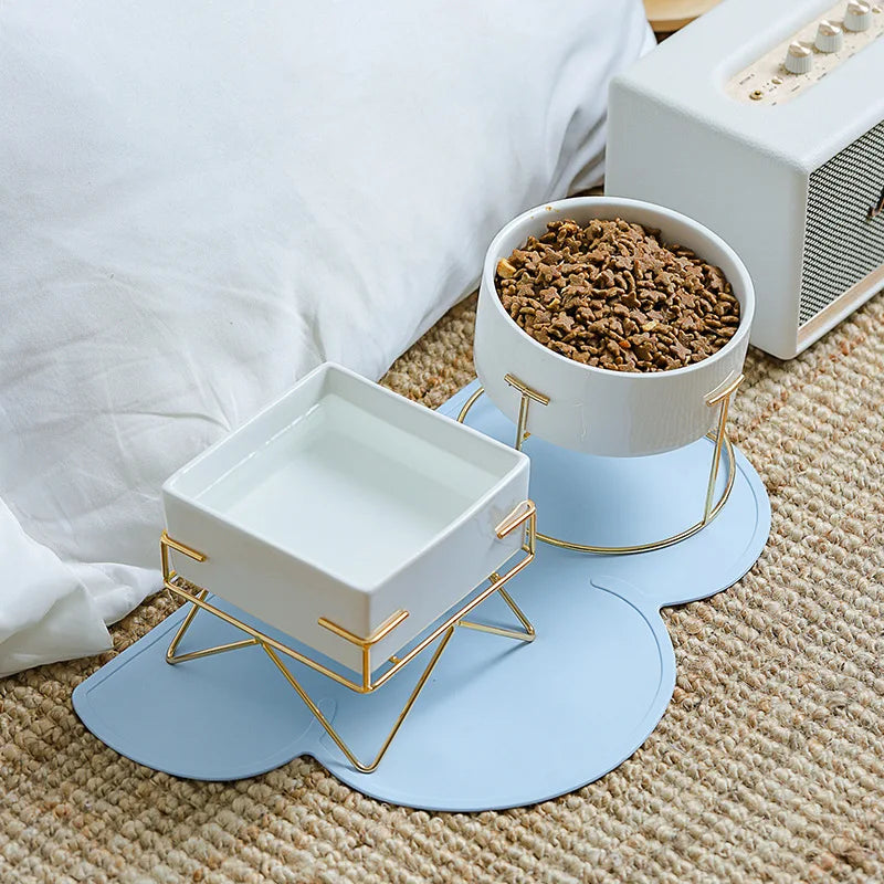 Elevated Ceramic Food and Water Bowl