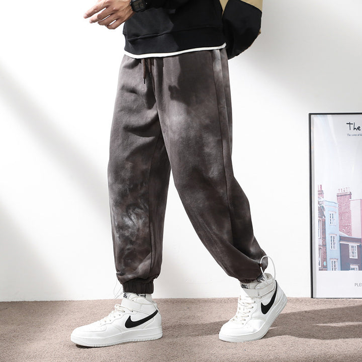 Elastic Waist Drawstring Ankle-tied Sweatpants Men