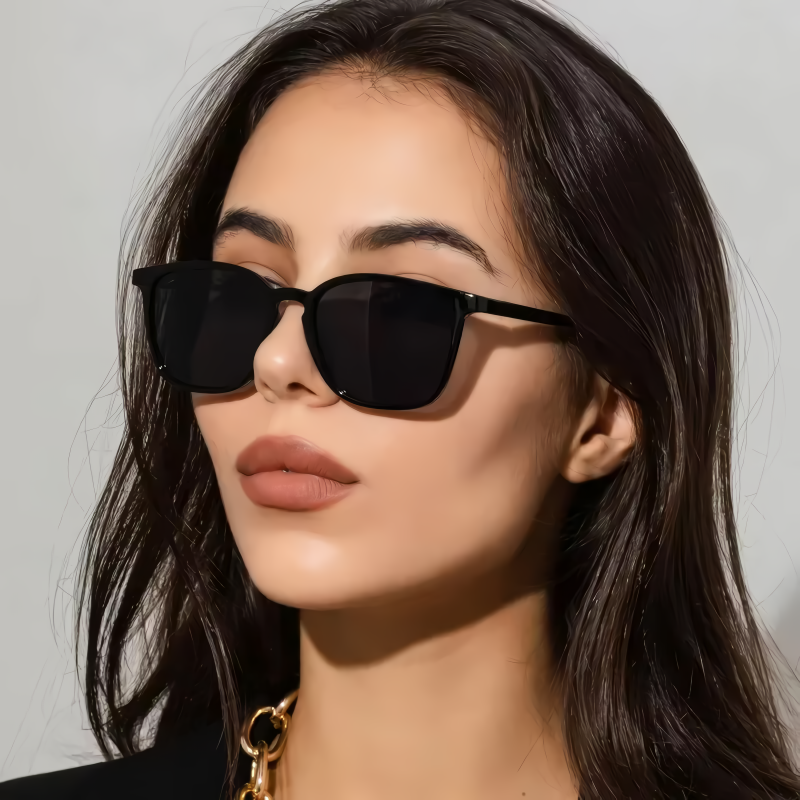 Retro Square Cat Eye Sunglasses with UV400 Protection