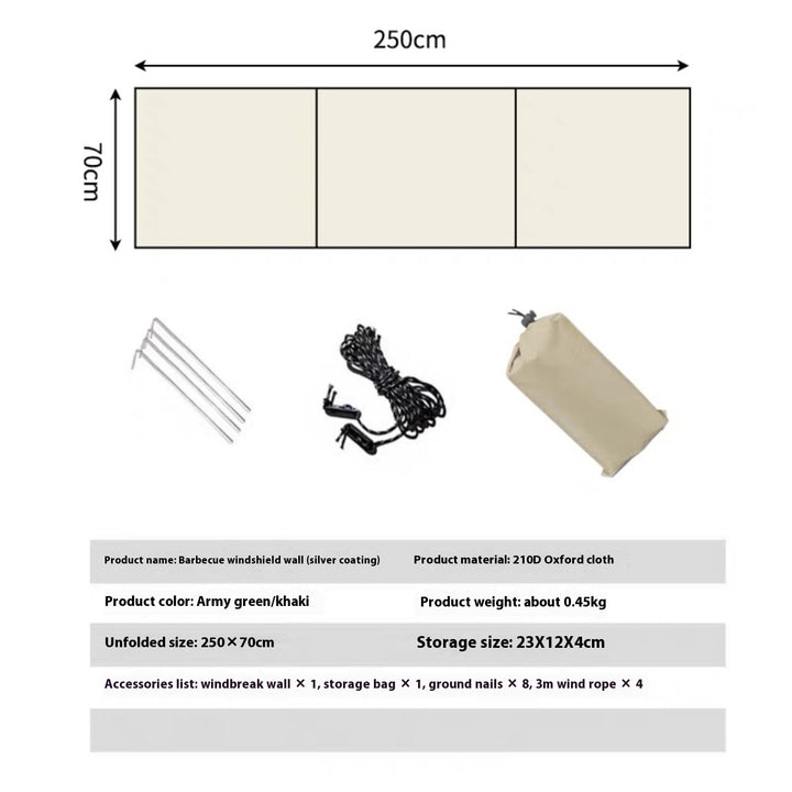 Outdoor Stove Camping Screen Array Shell Beach Windshield Tent