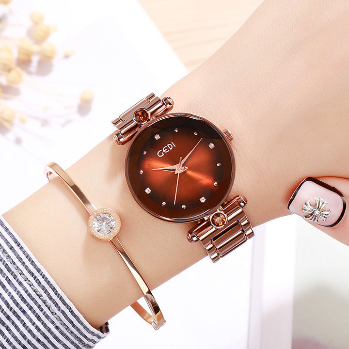 Ladies Steel Band Bracelet Quartz Watch