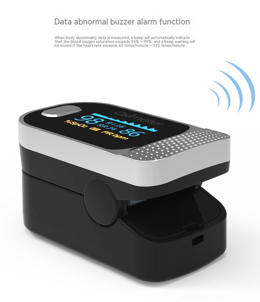 Boxym Smart Bluetooth 5.1 Oxímetro de pulso con yema del dedo HRV Medidor de variabilidad del ritmo cardíaco Monitor APP Control Registro de datos Oximetro De Dedo Soporte Android IOS