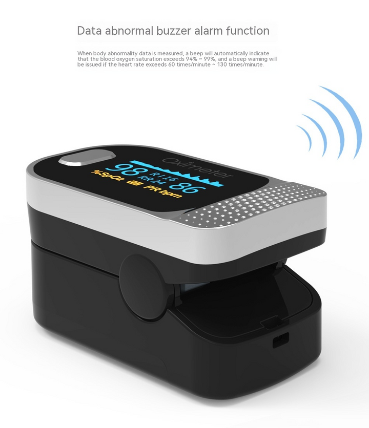 Boxym Smart Bluetooth 5.1 Oxymètre de pouls du bout des doigts HRV Variabilité de la fréquence cardiaque Moniteur APP Contrôle Enregistrement de données Oximetro De Dedo Support Android IOS