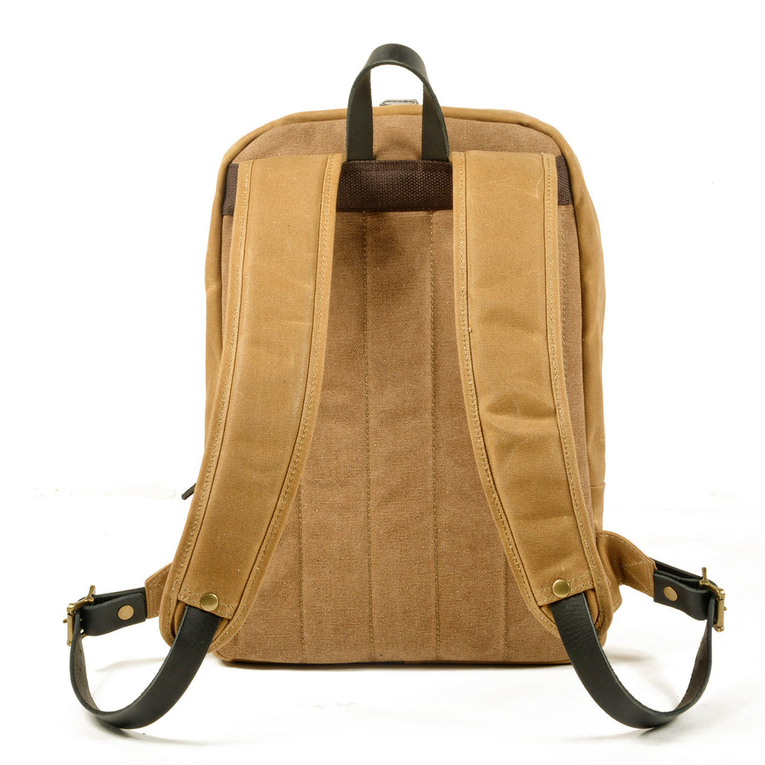 Retro Outdoor Large Capacity Canvas Stitching Backpack