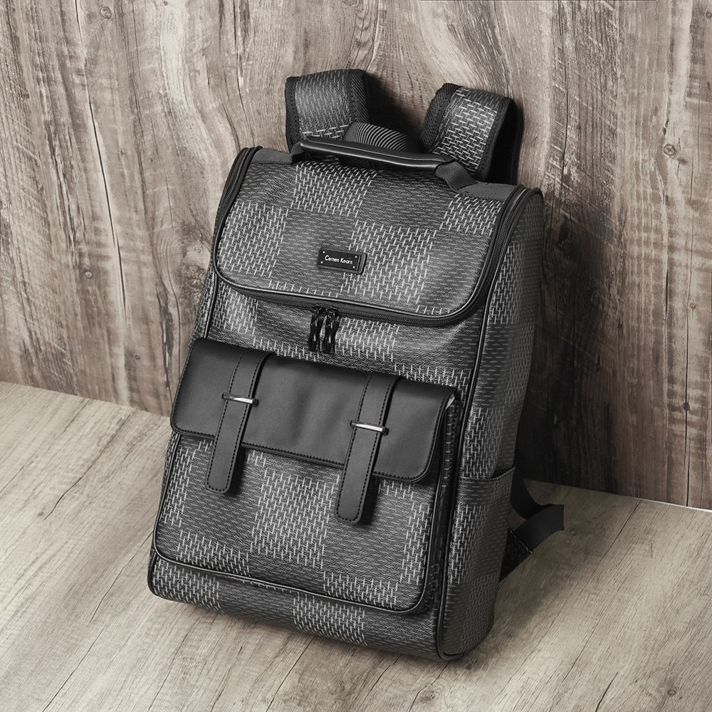 New Versatile Large Capacity Casual Backpack Fashion Korean Connector Computer File Schoolbag