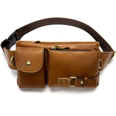 Leather Men's Waist Layer Leather Retro Men's Shoulder Crossbody Bag