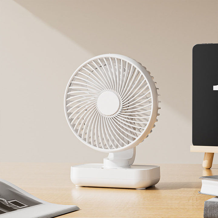 Portable Rechargeable USB Desk Fan with 4 Speeds