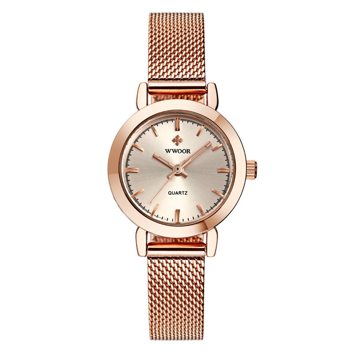 Women's stainless steel mesh belt quartz watch