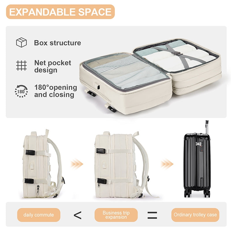 Expandable Travel Laptop Backpack