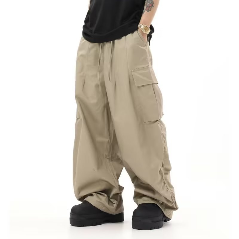 American Vintage Crumpled Multi-pocket Loose Cargo Pants