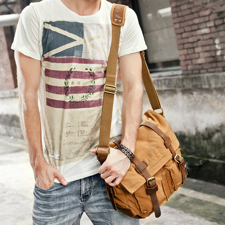 Men's Canvas Shoulder Bag European And American Style