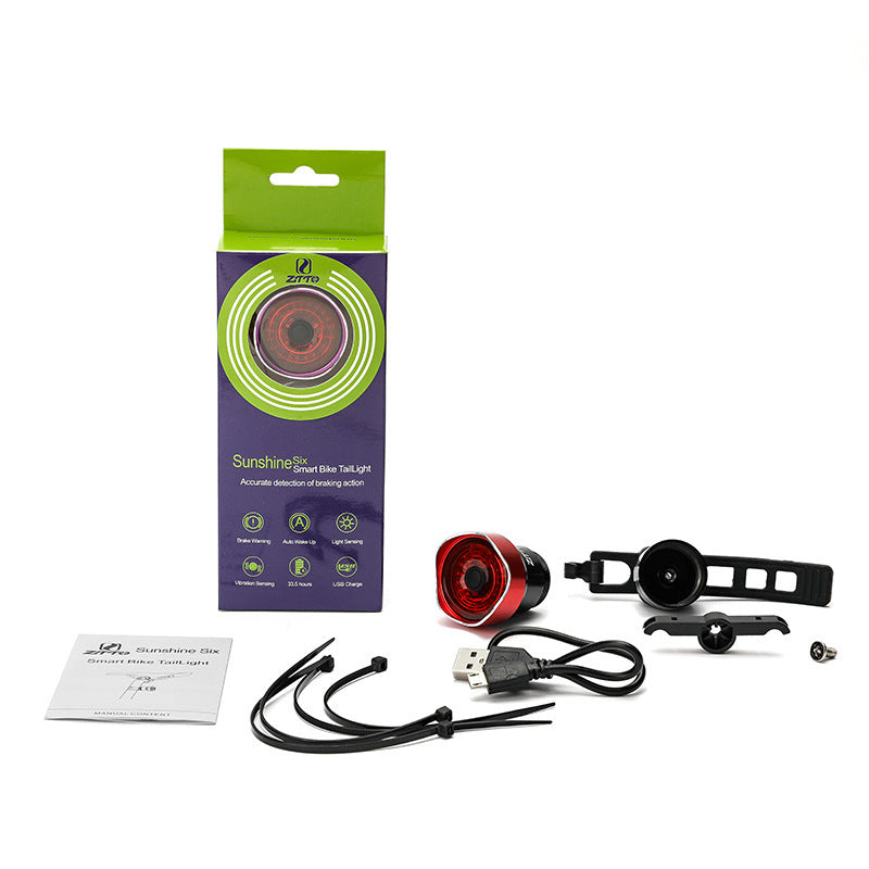 Usb Rechargeable Bicycle Tail Light Sensor Light