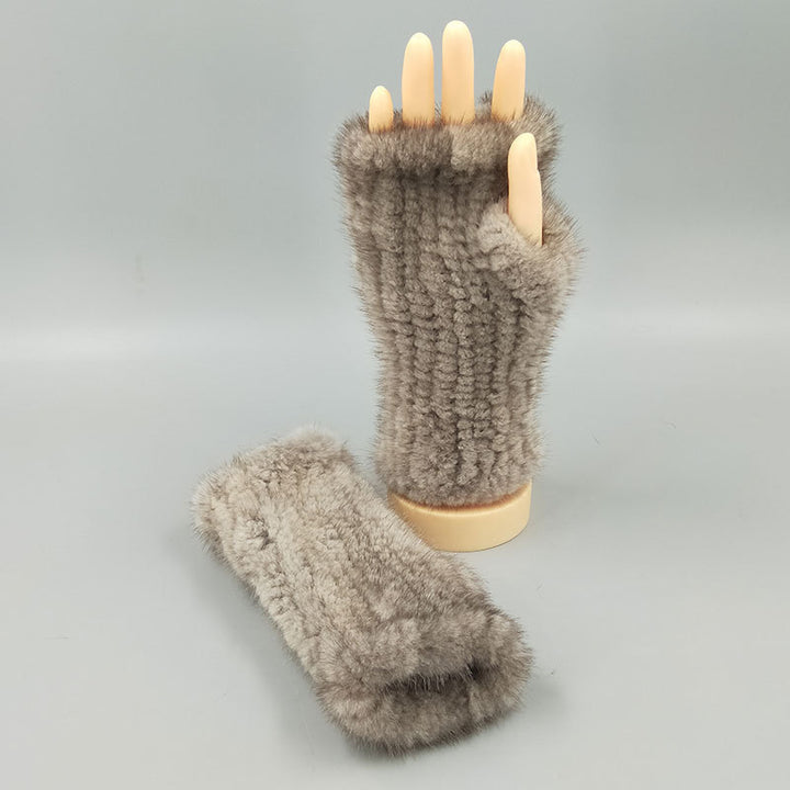 Thickened Warm Winter Wristband Mid-length Gloves