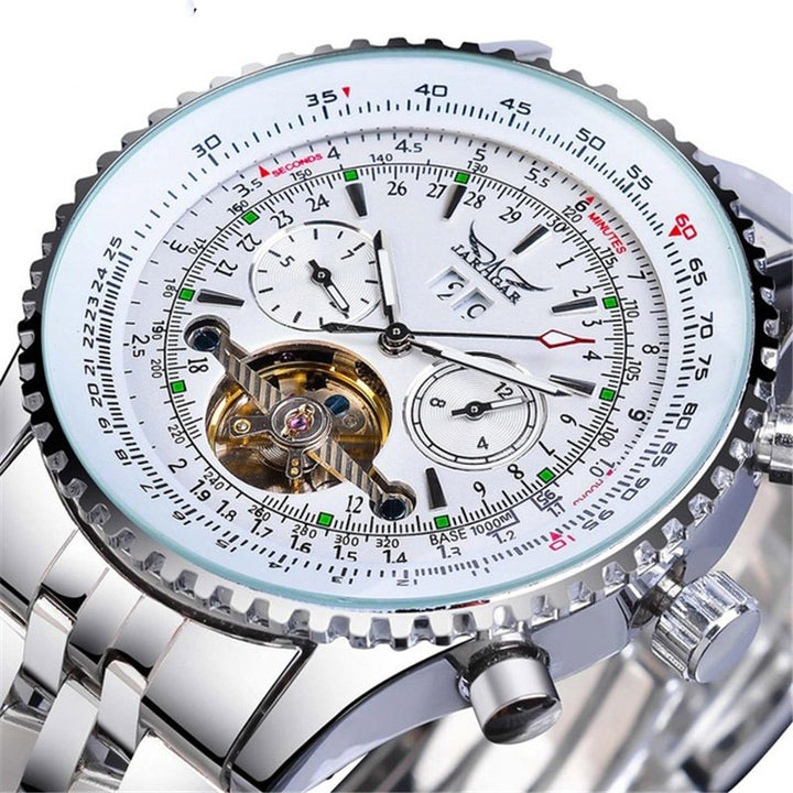 Casual Fashion Big Dial Tourbillon Hollow Mechanical Watch